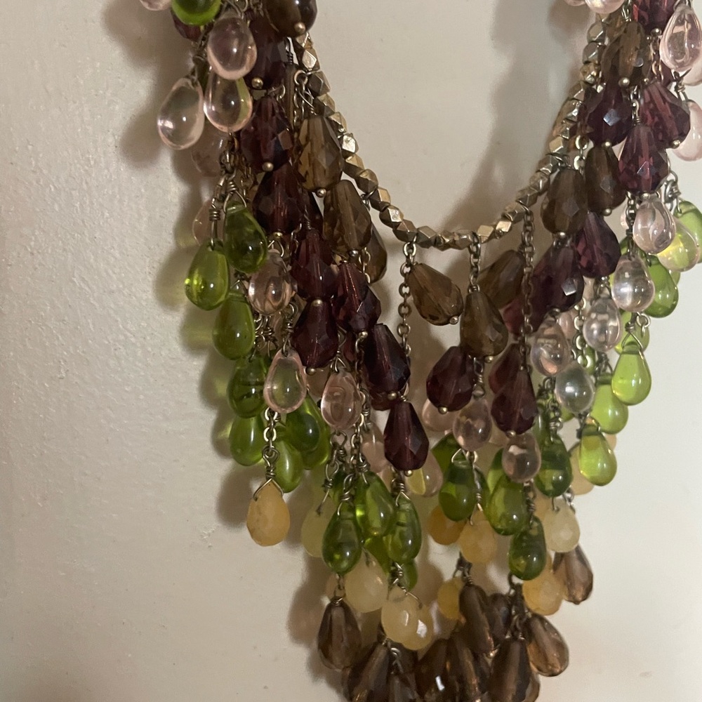 Anthropologie Multicolor Teardrop Necklace - Picture 2 of 5